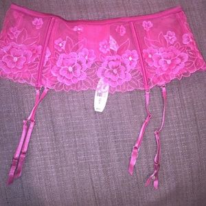 Coral Pink Garter Belt